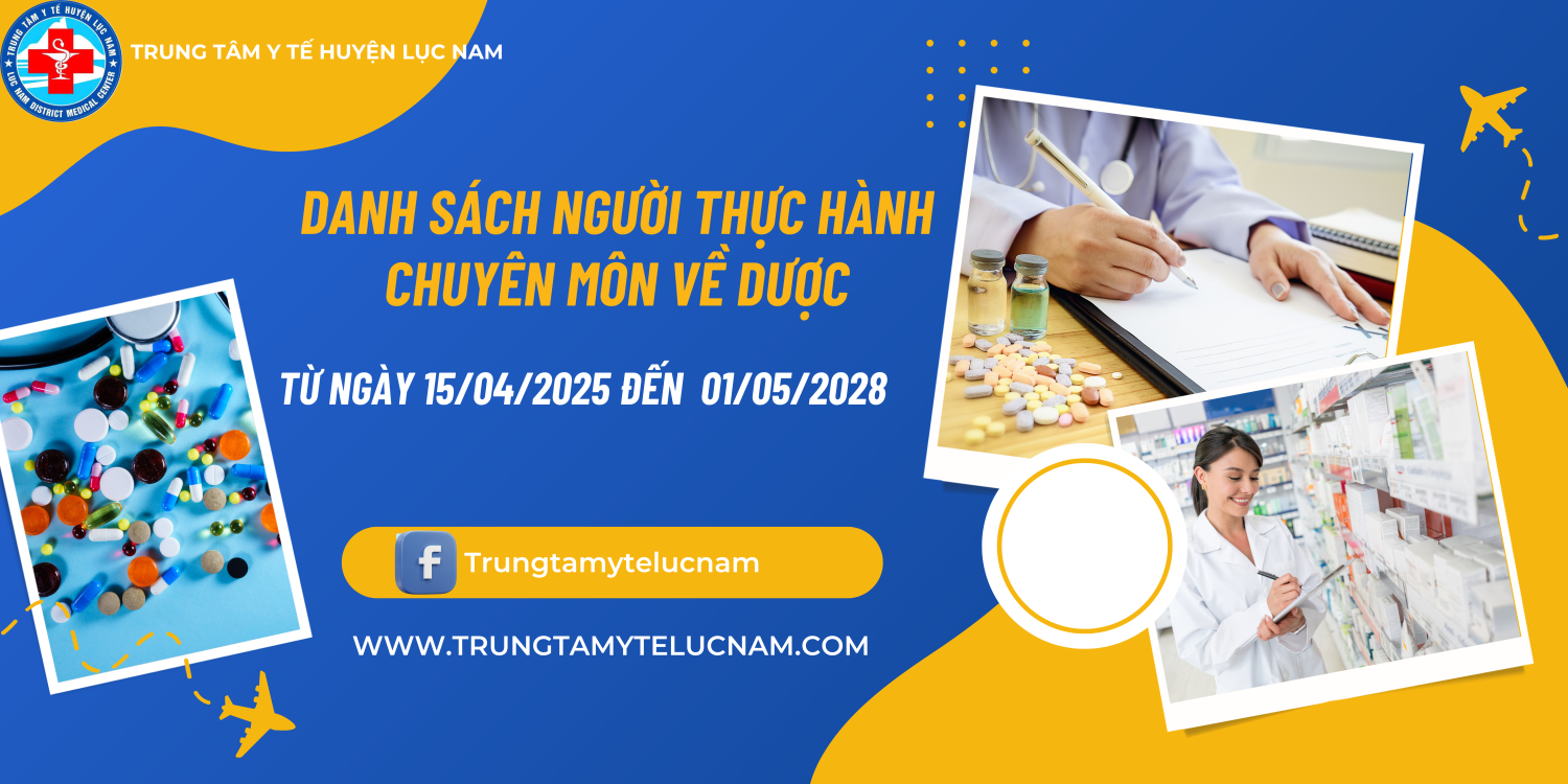 Danh sách người thực hành chuyên môn Dược  từ ngày 15/04/2025 đến 01/05/2028